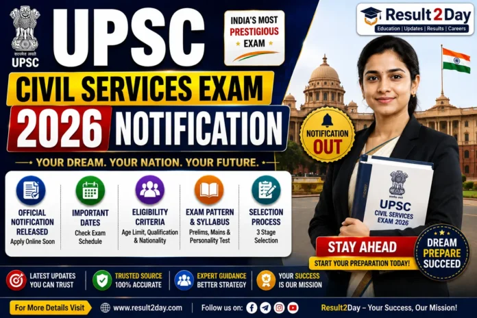 UPSC Civil Services Exam 2026 Notification